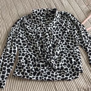 INC Animal Print Blouse